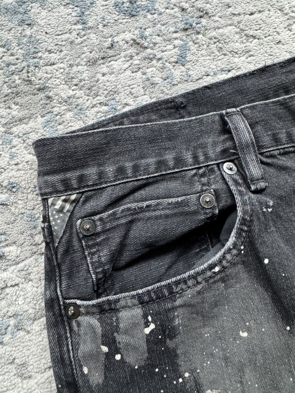 Denim & Supply Ralph Lauren Denim Supply Ralph Lauren Painted Printed Slim Jeans 36/34 Size US 36 / EU 52 - 5 Thumbnail