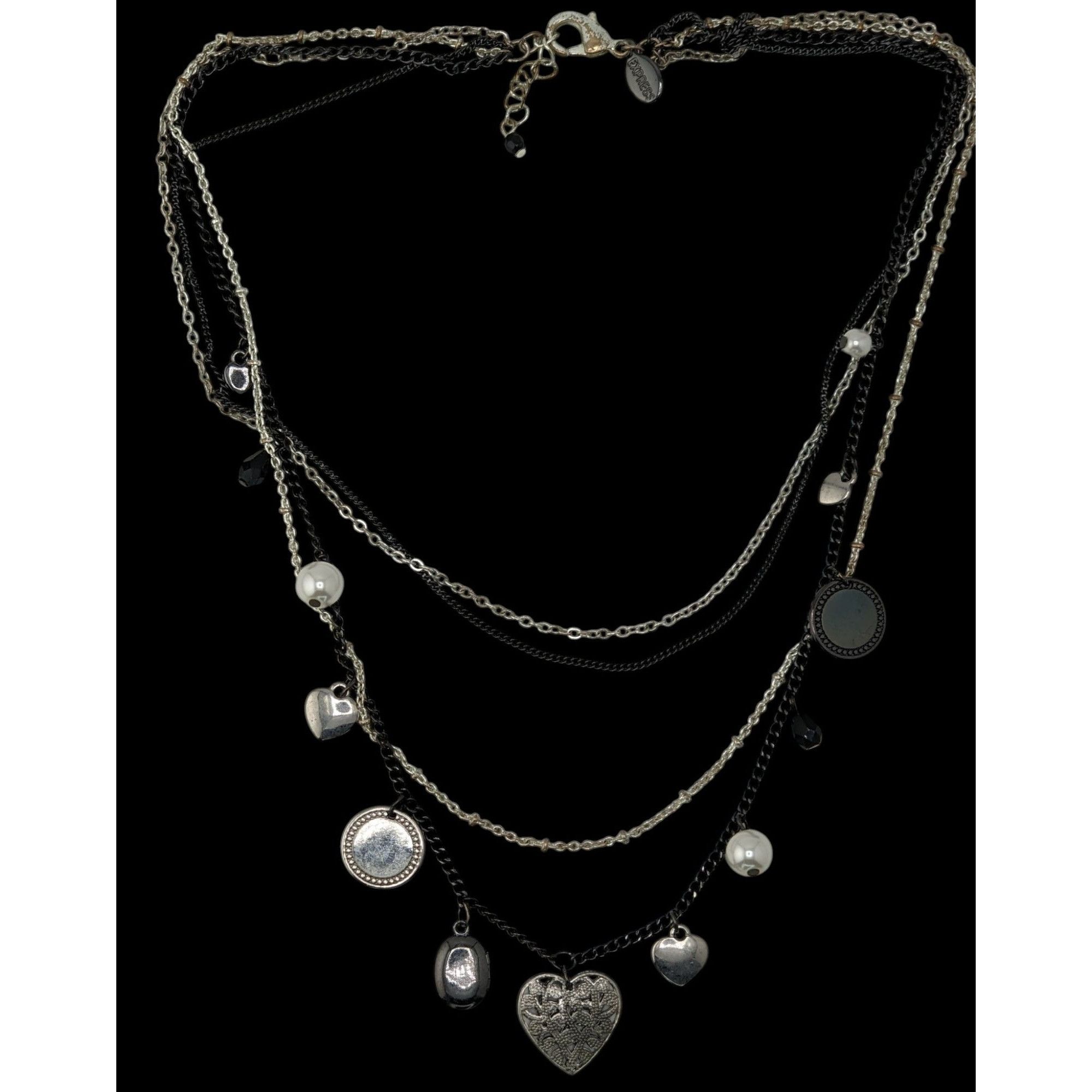 Express Y2K Victorian Style Express Charm Necklace With Tiny Locket Size ONE SIZE - 3 Thumbnail