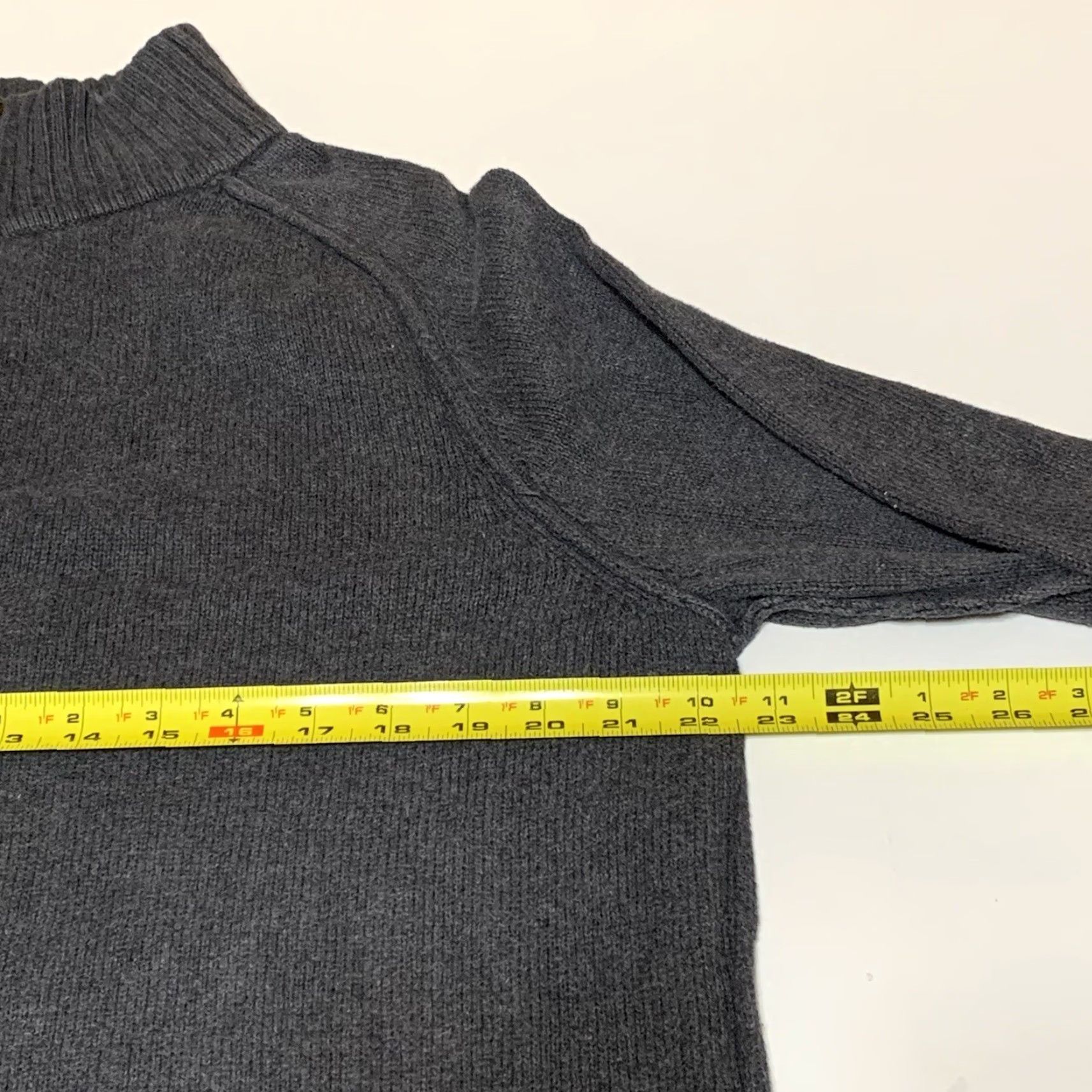 American Eagle Outfitters American Eagle Outfitters Sweater Mens XL Gray 1/4 Zip 100% Cotton Pullover Mock Neck Size US XL / EU 56 / 4 - 6 Thumbnail