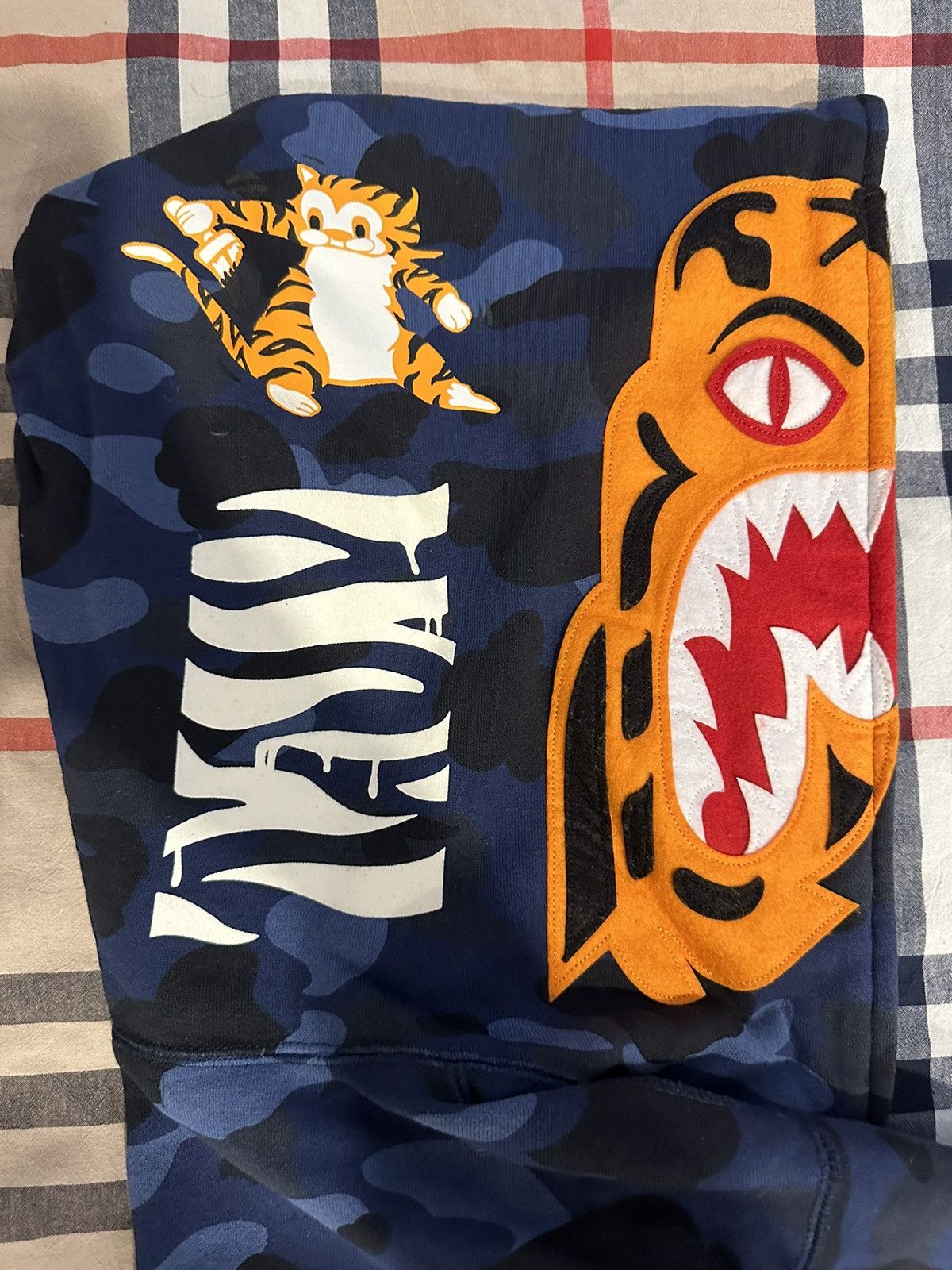 Bape Blue Camo Tiger Hoodie
