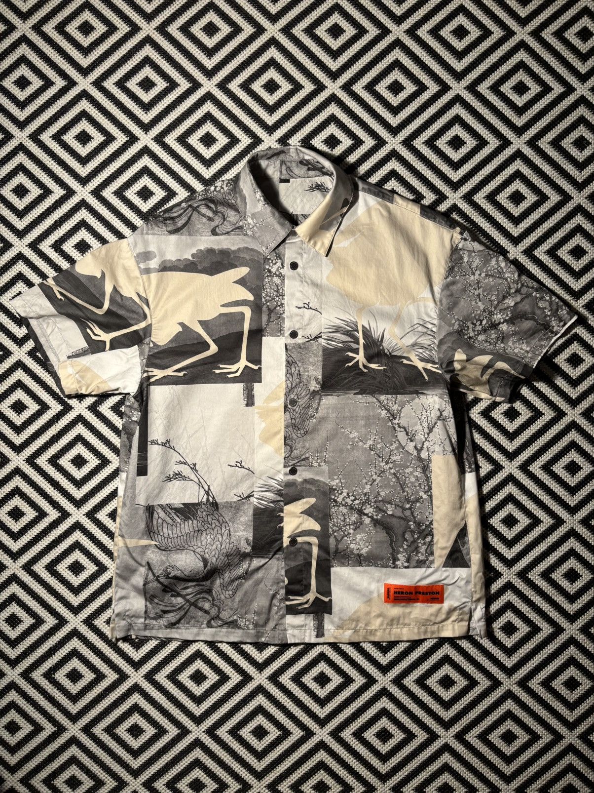Heron Preston Heron Preston Gray Button Up Shirt Size US L / EU 52-54 / 3 - 1 Thumbnail