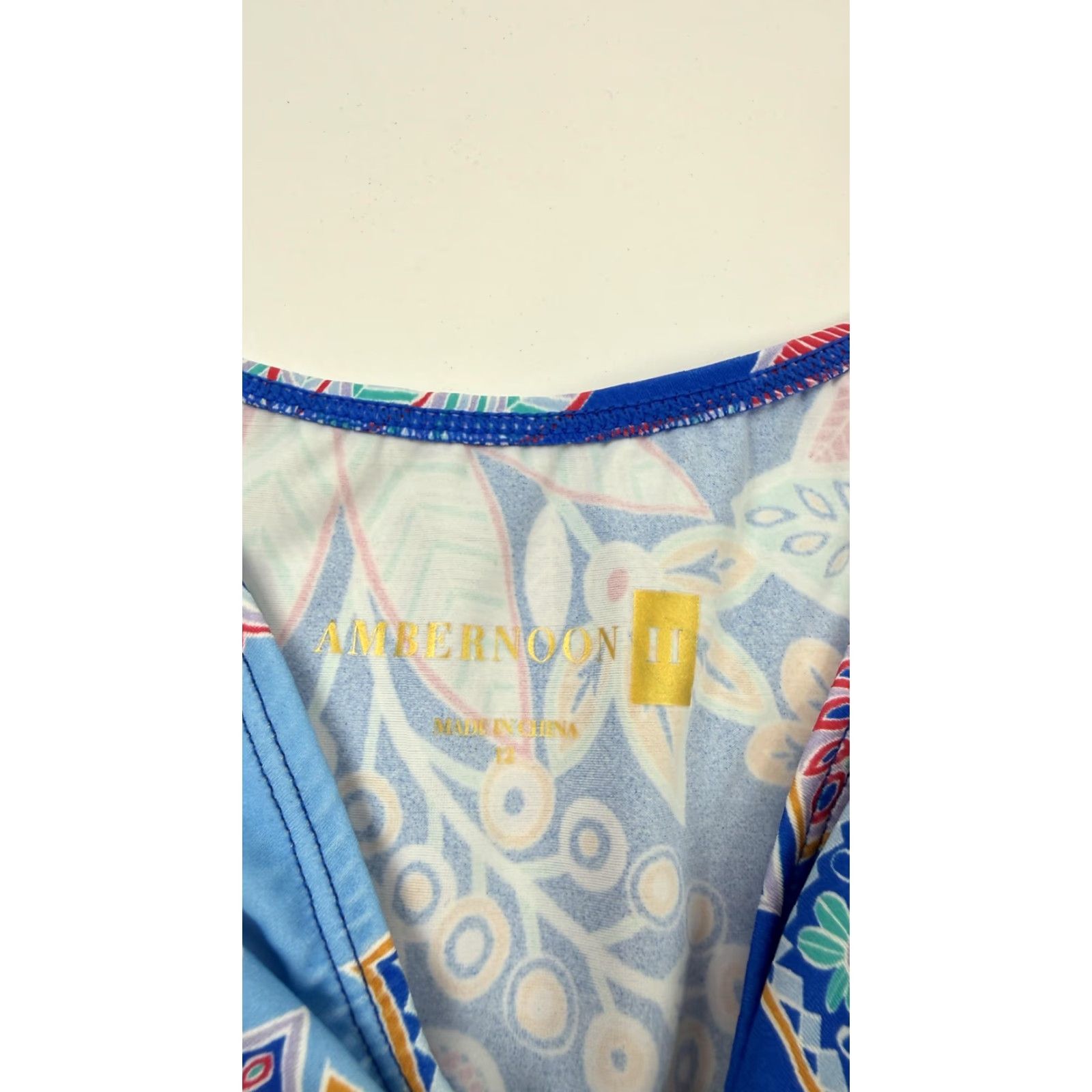 Vintage Ambernoon II Swimsuit Womens 12 Multi Floral Tankini Bikini Two Piece Set Size US 12 / IT 42 - 2 Thumbnail