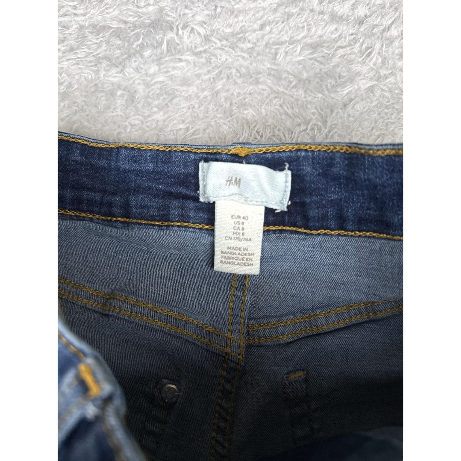H&M H&M Bootcut Jeans Womens 8 Blue Med Wash Mid Rise Stretch 5 Pocket 28x30 Size 30" / US 8 / IT 44 - 6 Thumbnail