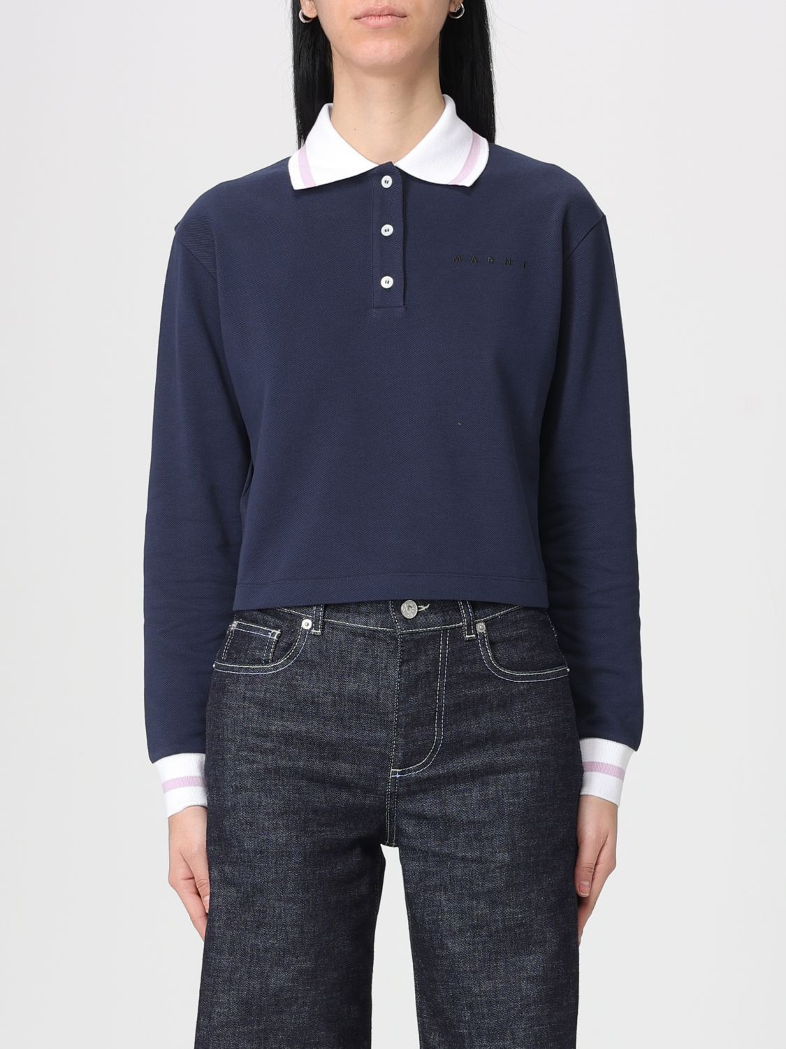 Marni Marni Polo Shirt Woman Blue Size M / US 6-8 / IT 42-44 - 1 Thumbnail