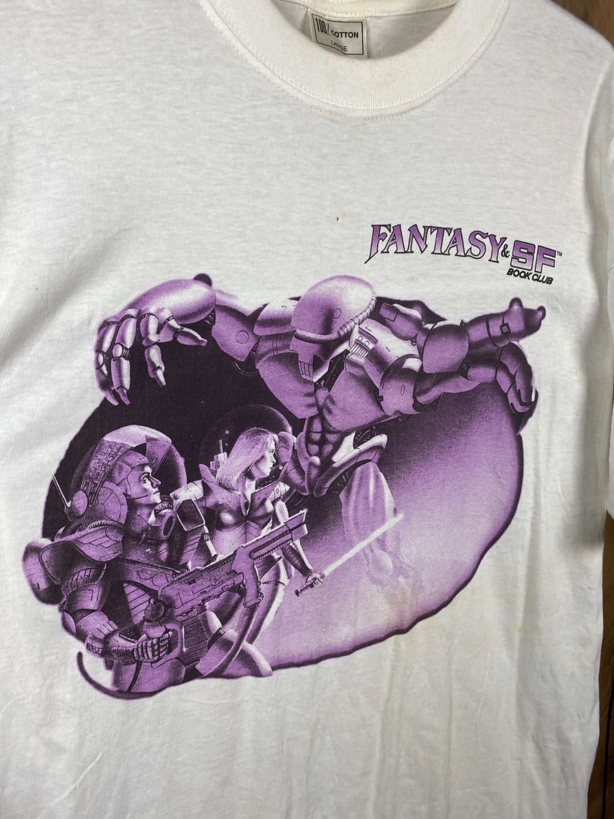 Vintage 📚Vintage 90s Fantasy SF Book Club Faded Y2K Tee📚 Size US L / EU 52-54 / 3 - 2 Thumbnail