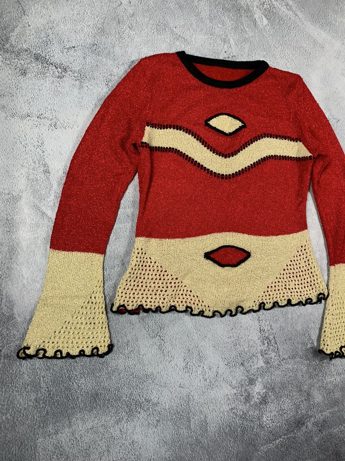 Japanese Brand × Vintage Vintage Y2K Japanese coloured 90s style sweater streetwear Size M / US 6-8 / IT 42-44 - 2 Thumbnail