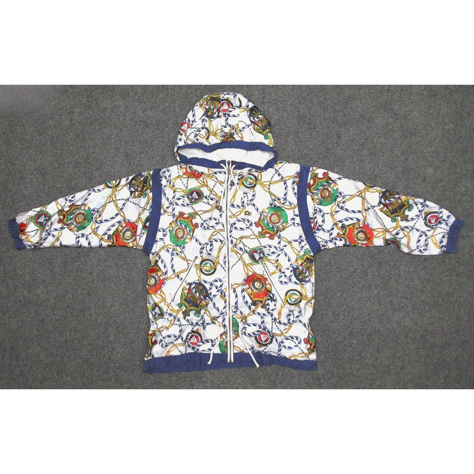 Vintage Lavon Vintage Y2K Oversized Nautical Chain Print Windbreaker Size M / US 6-8 / IT 42-44 - 5 Thumbnail