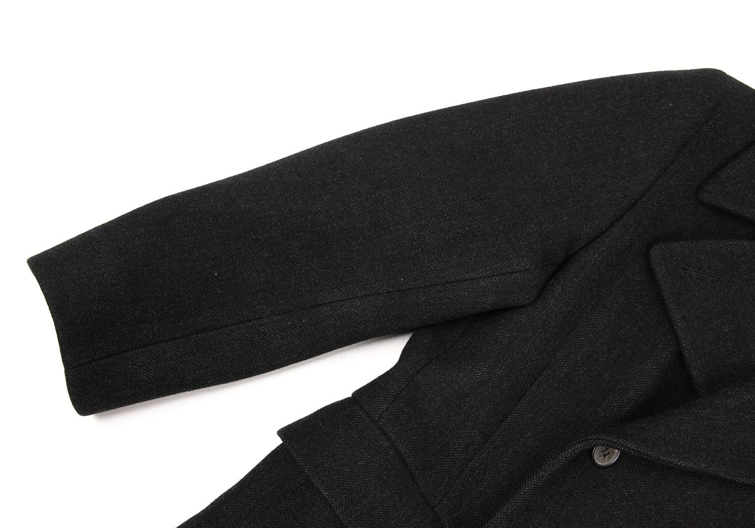 A.P.C. Herringbone Melton Coat in Charcoal M Size US XXS / EU 40 - 6 Thumbnail