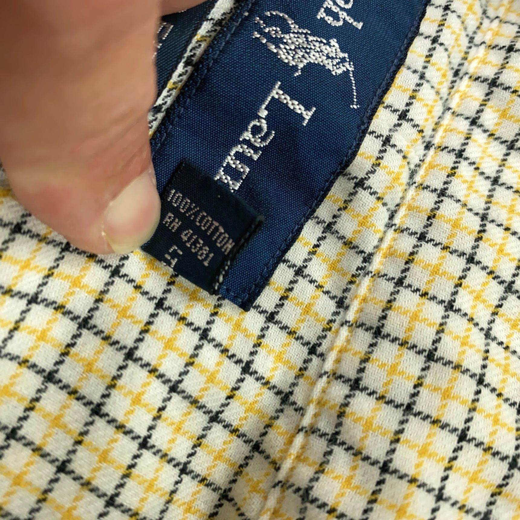 Ralph Lauren VINTAGE Ralph Lauren Shirt Men Large Classic Fit Button-Down Long Sleeve Check Plaid Cotton Size US L / EU 52-54 / 3 - 5 Thumbnail