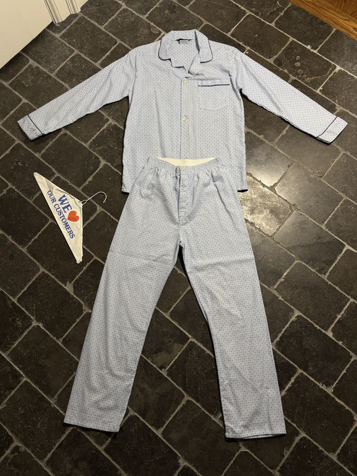 Vintage Vintage PJs 90s Cotton Matching Two Piece Set Sleep Shirt 90 Size US 28 / EU 44 - 2 Thumbnail