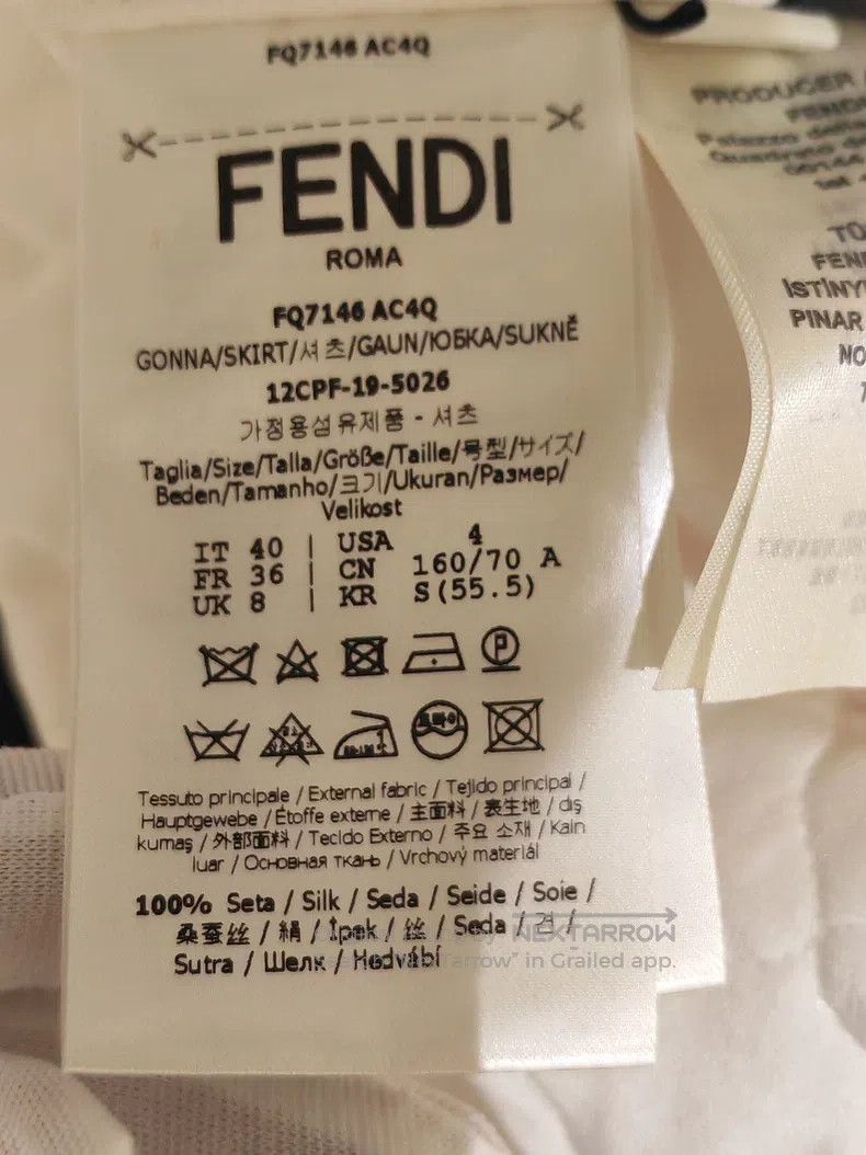Fendi Fendi White Silk Set Size XS / US 0-2 / IT 36-38 - 8 Thumbnail