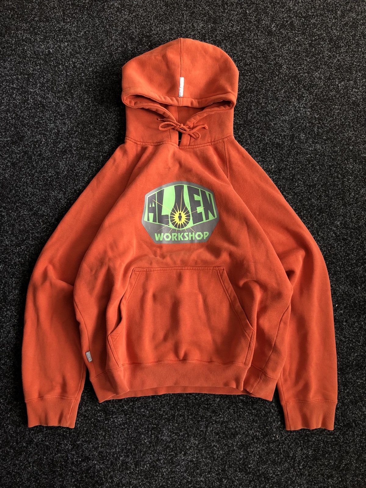 image of 90Salien Workshop Orange Hoodie Vintage Mens (Size Large)