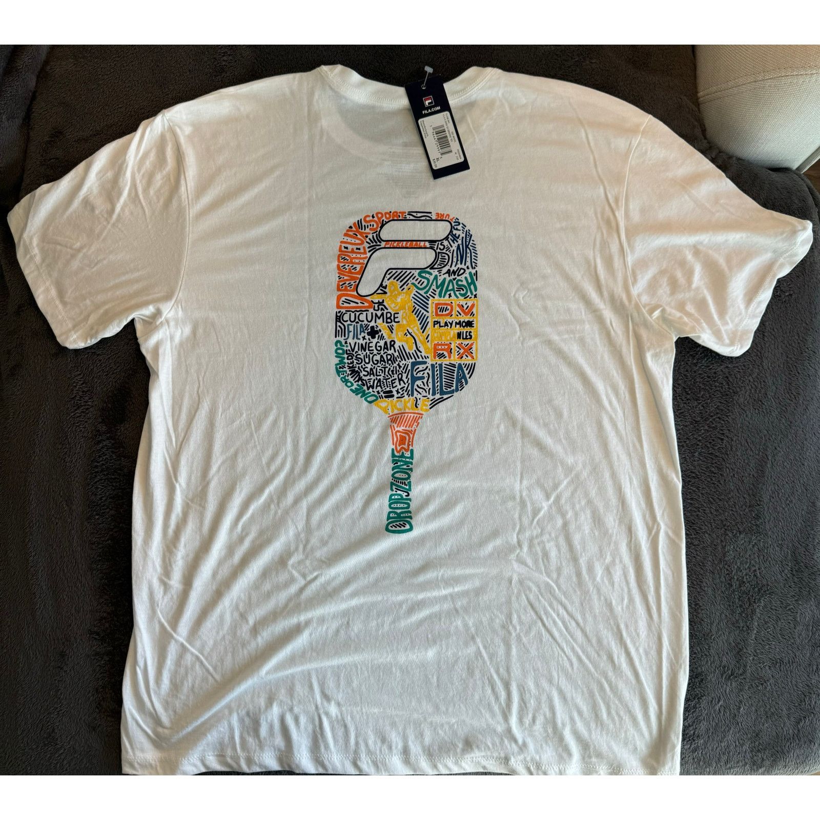 Fila FILA White Pickleball T-Shirt (XL) Size US XL / EU 56 / 4 - 3 Thumbnail