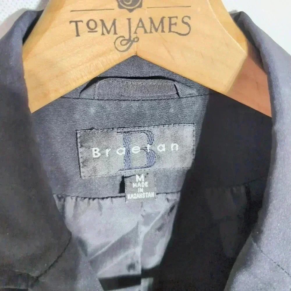 Vintage Black 3/4 length All weather nylon jacket by Braetan sz M Size M / US 6-8 / IT 42-44 - 3 Thumbnail