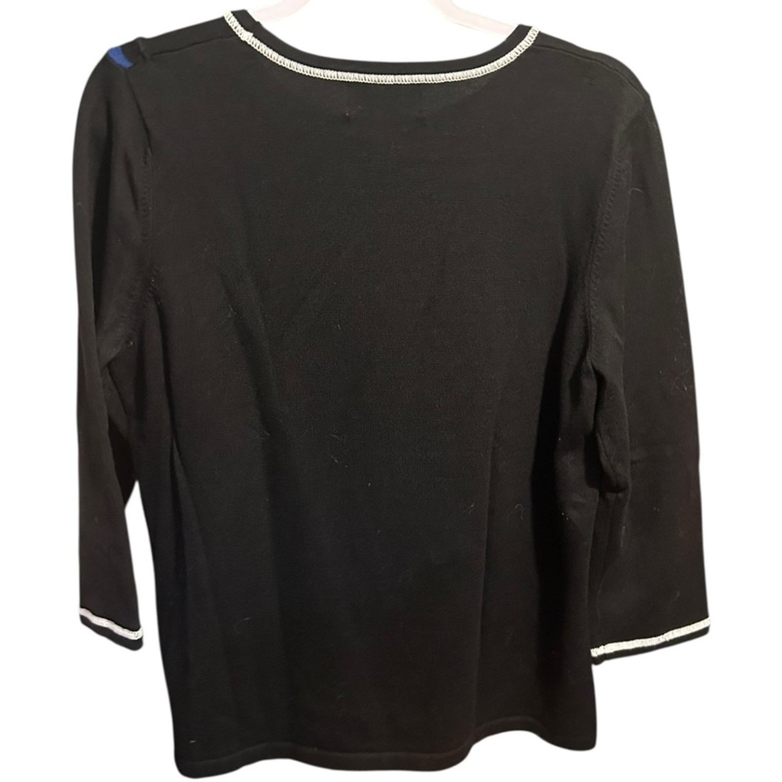 Other Alfred Dunner Asymmetrical Graphic Black Blue Blouse size S Size S / US 4 / IT 40 - 3 Thumbnail