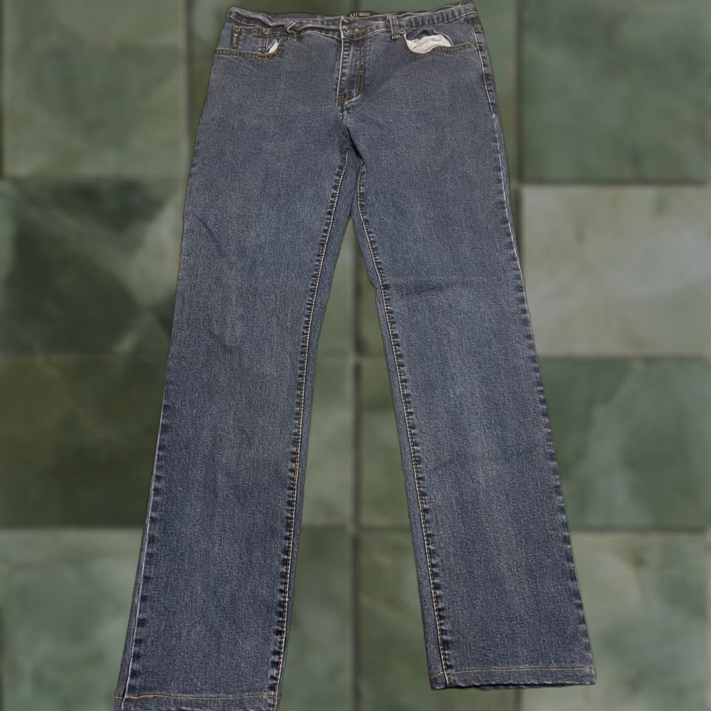 Vintage VINTAGE Armani Jeans Jeans Men 31 31x28 Blue Straight Simin T W31 L28 Button Zip Size US 31 - 1 Thumbnail