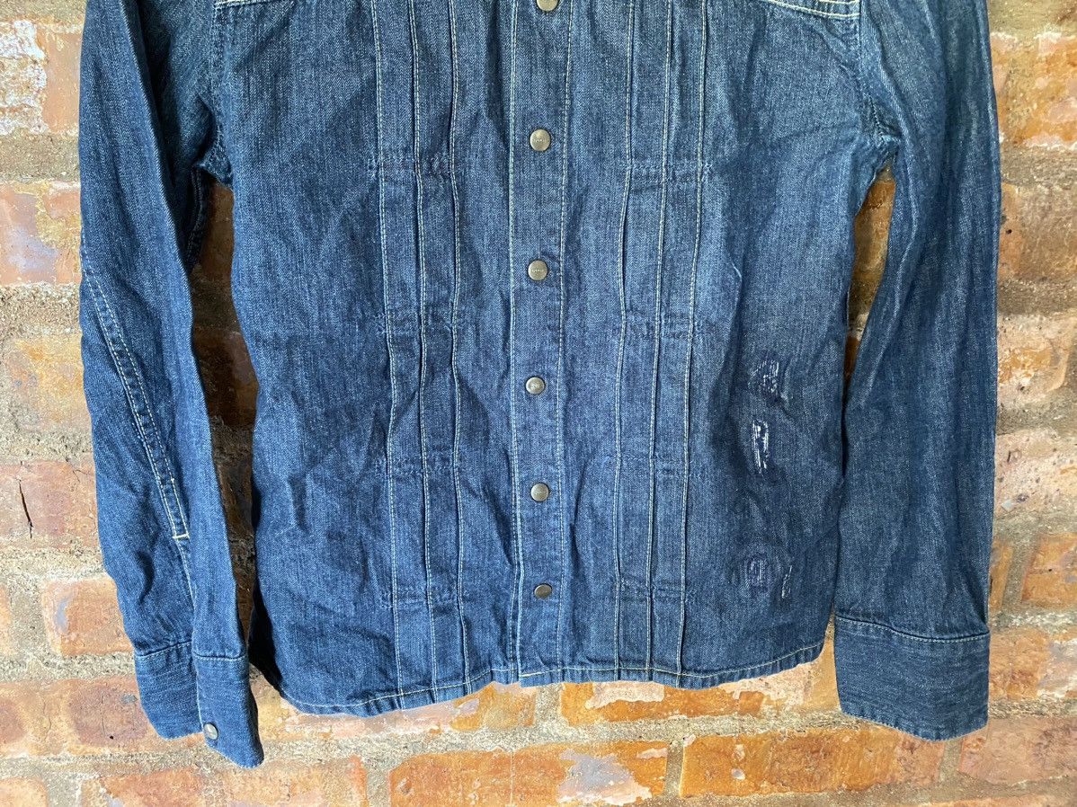Hysteric Glamour 1990s HG Denim Shirt Distresses Size XS / US 0-2 / IT 36-38 - 4 Thumbnail