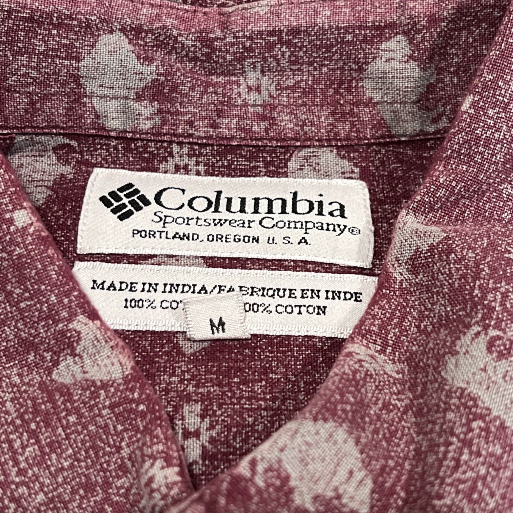 Gloverall Columbia Button Down Long Sleeve Shirt Men’s M Buffalos Aztec Allover Cotton Red Twill Pockets Size US M / EU 48-50 / 2 - 4 Thumbnail