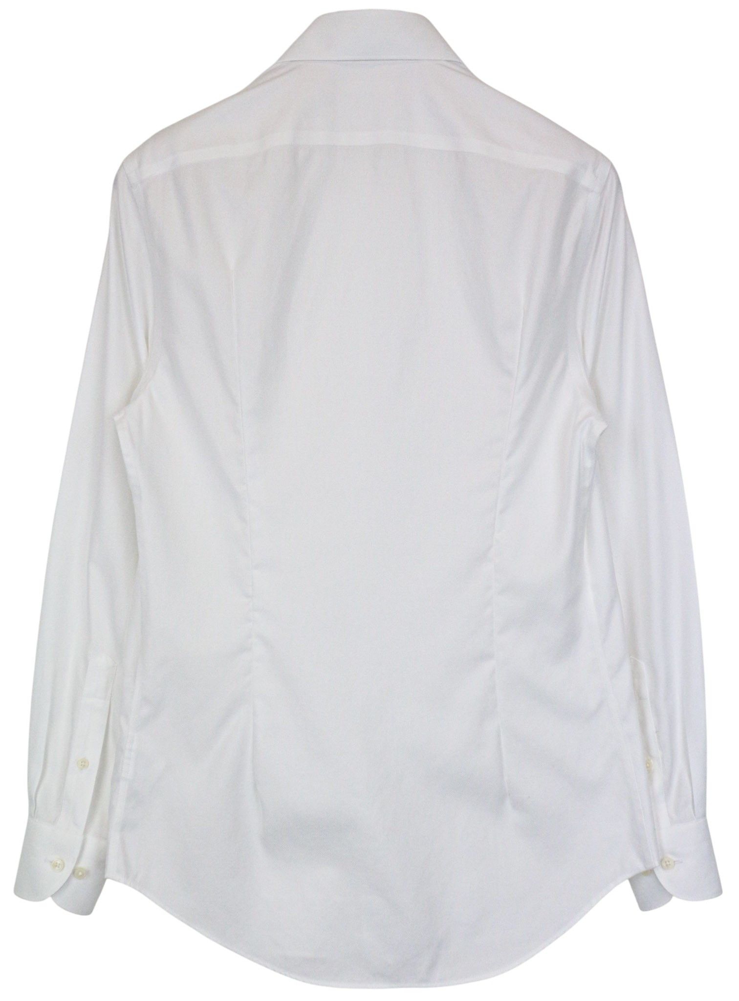 Suitsupply TRAVELLER 38/15 Slim Cotton White Long Sleeve Shirt 79481 Size US M / EU 48-50 / 2 - 2 Thumbnail