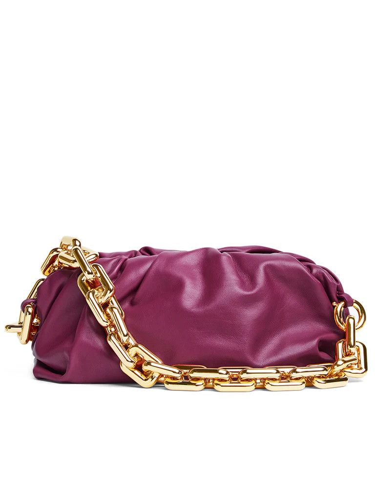 Bottega Veneta o1mle0325 Size: OS / Teen Chain Pouch in Burgundy Size ONE SIZE - 1 Thumbnail