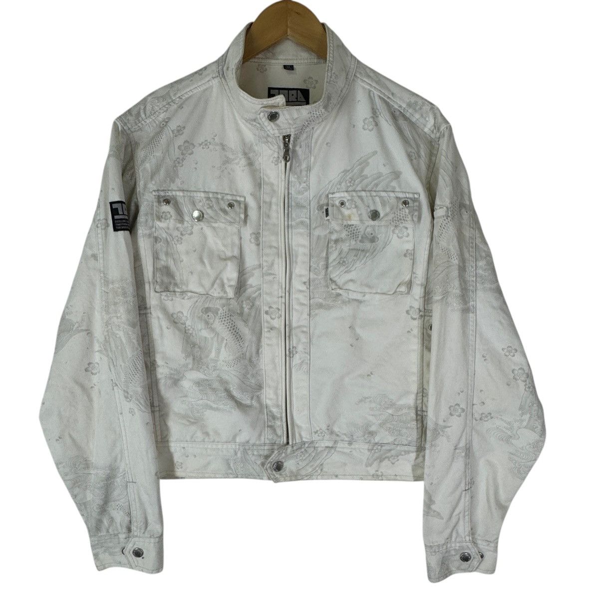Japanese Brand Vintage Tora Koi Fish Motive Worker jacket Size US L / EU 52-54 / 3 - 3 Thumbnail