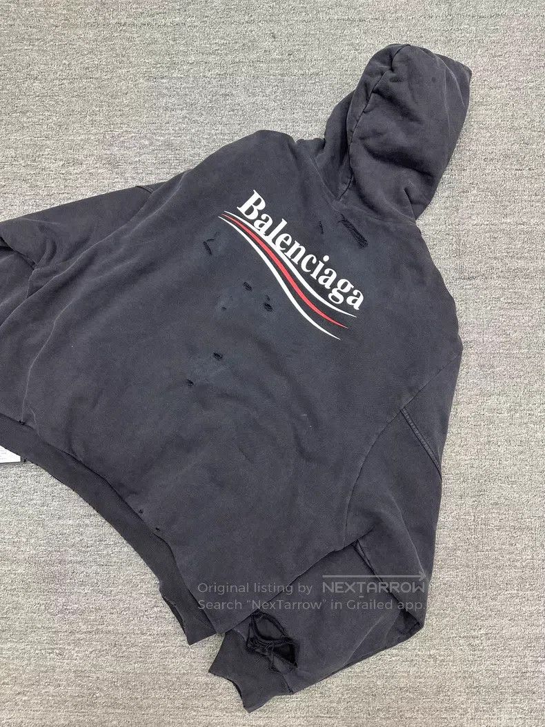 Balenciaga Balenciaga Coke Aged Hoodie Size US M / EU 48-50 / 2 - 2 Thumbnail