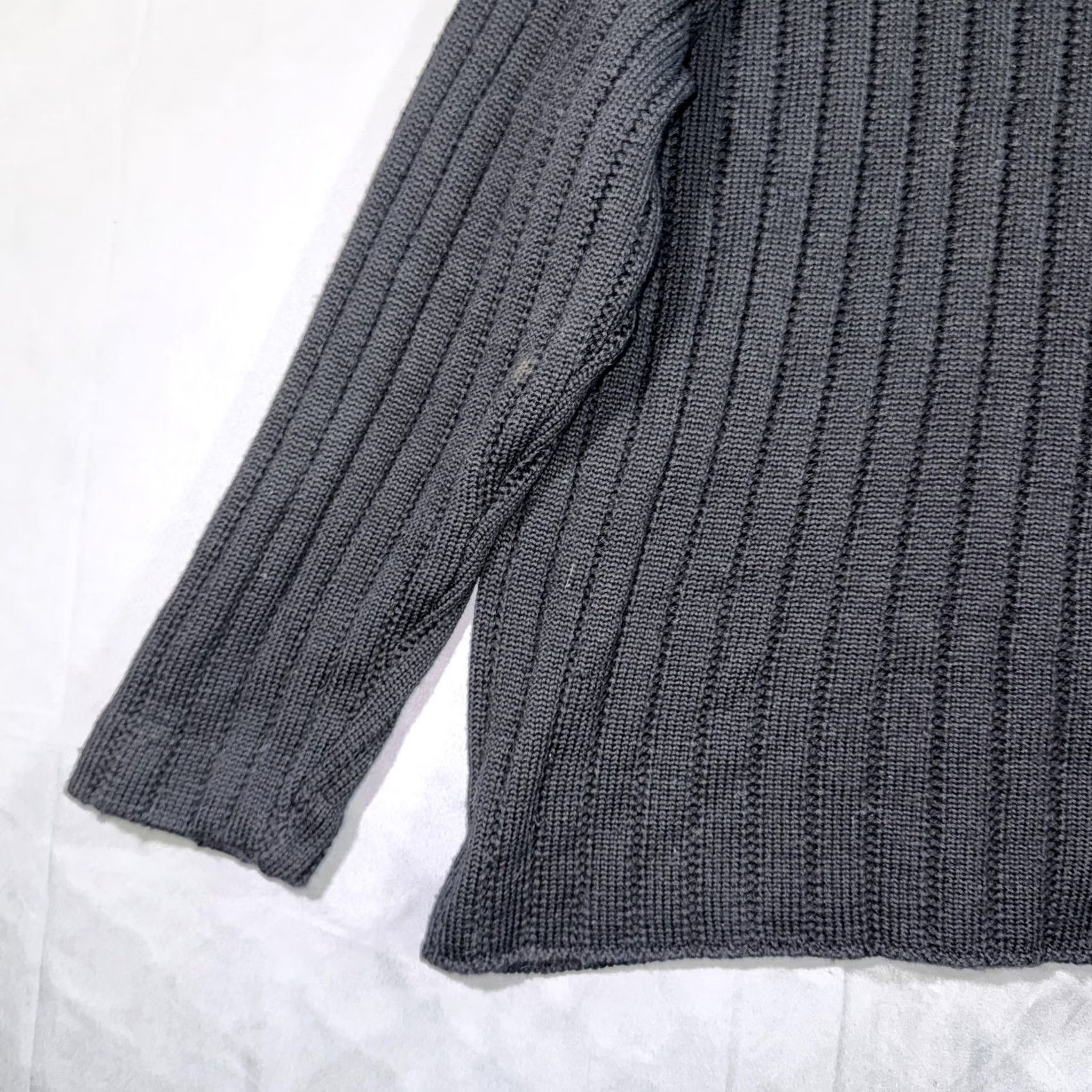 St. John St. John Collection Sweater Womens Medium Black Rib Knit Crewneck Pullover Size M / US 6-8 / IT 42-44 - 4 Thumbnail