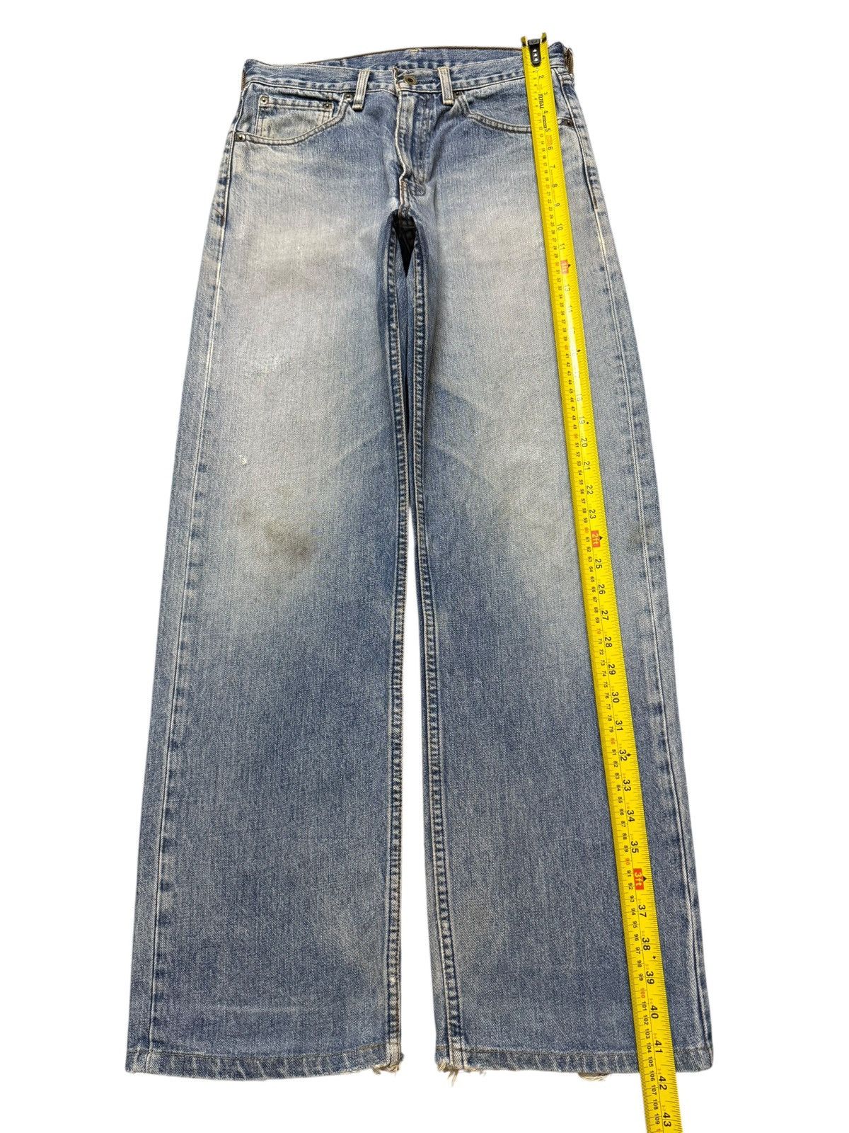 Levi's Vintage 90s Levis 504 Blue Faded Wash Wide Leg Baggy Jeans Size US 29 - 10 Thumbnail