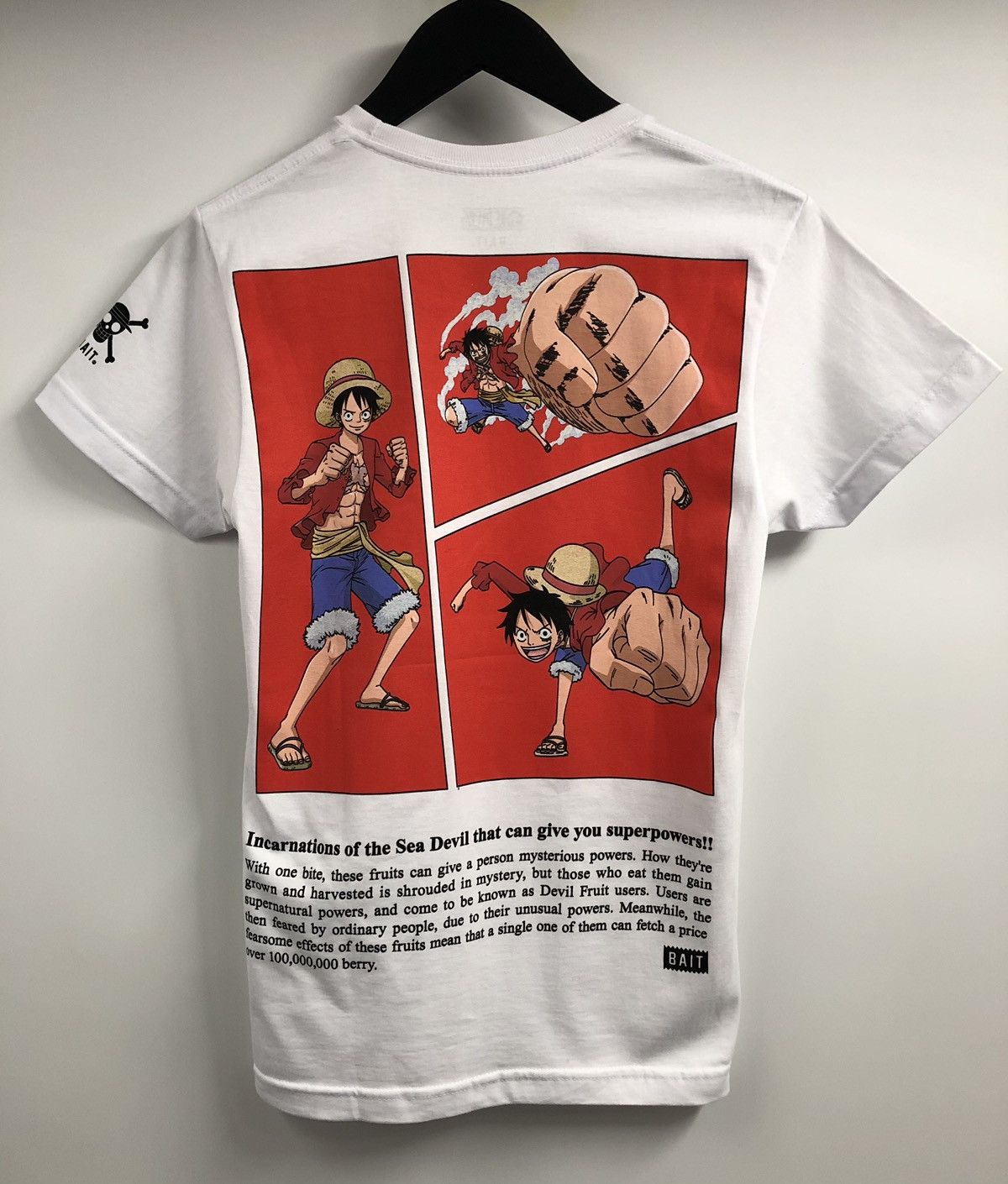 One Piece Bait x One Piece Devil Fruit Luffy White T-Shirt XS Size US XS / EU 42 / 0 - 8 Thumbnail