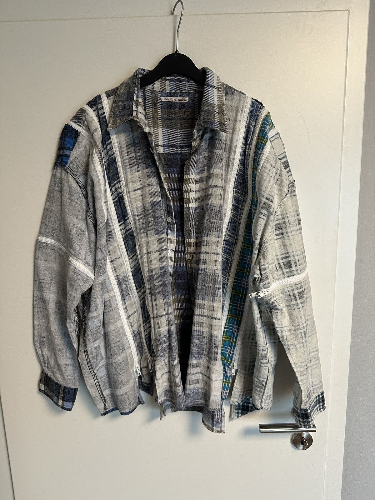Needles Rebuild by Needles 7 cit Flannel blue white one size fit big Size US L / EU 52-54 / 3 - 1 Thumbnail