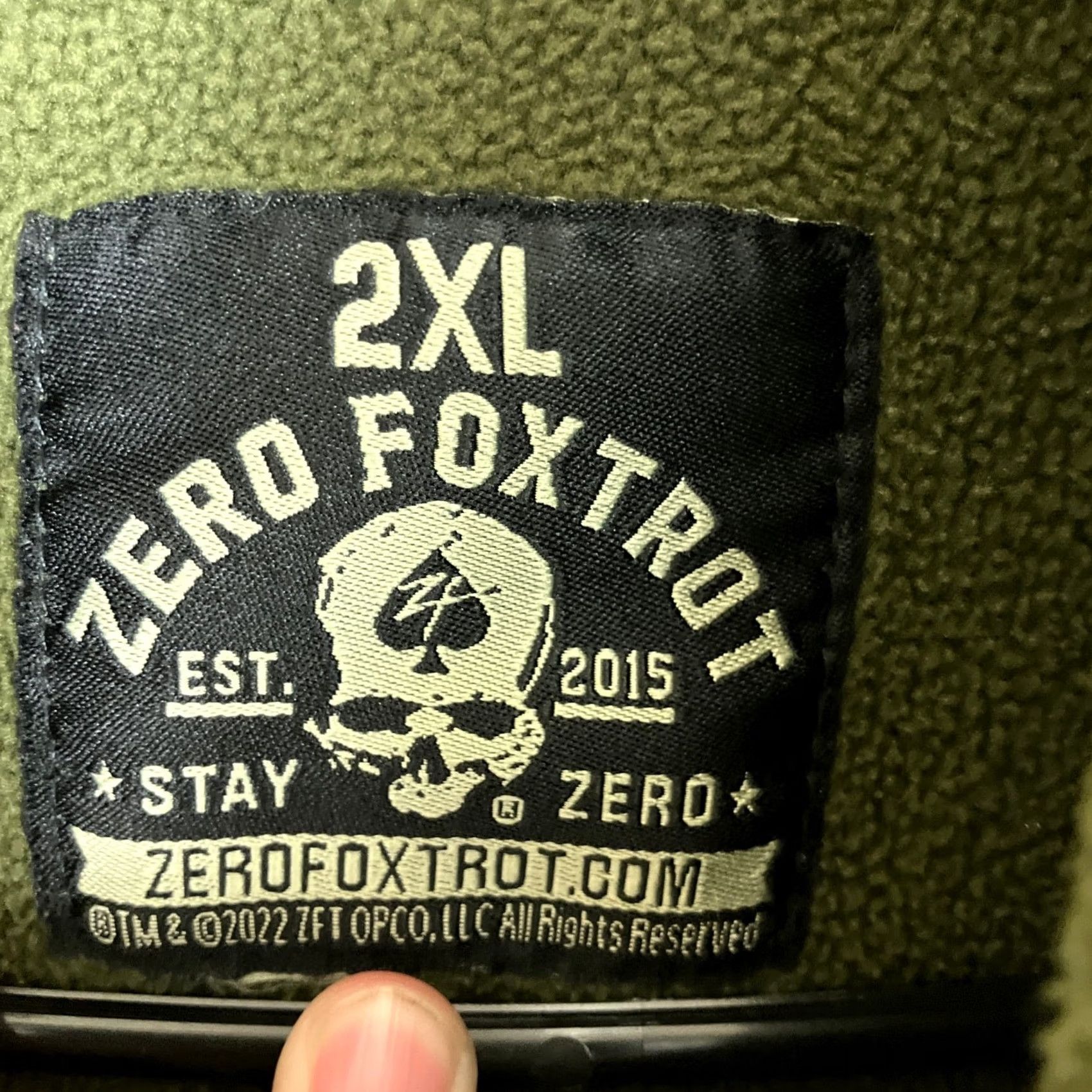 Vintage Zero Foxtrot Men Vest Green Fleece Full Zip Gilet Utility Outdoors Polyester 2XL Size US XXL / EU 58 / 5 - 6 Thumbnail