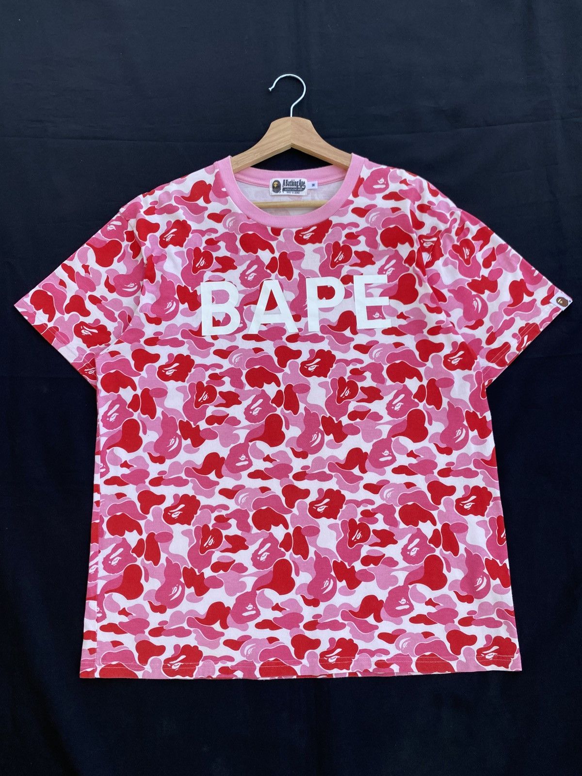 Bape Rare BAPE ABC camo pink ape head logo T-shirt A Bathing Ape Size US M / EU 48-50 / 2 - 1 Thumbnail