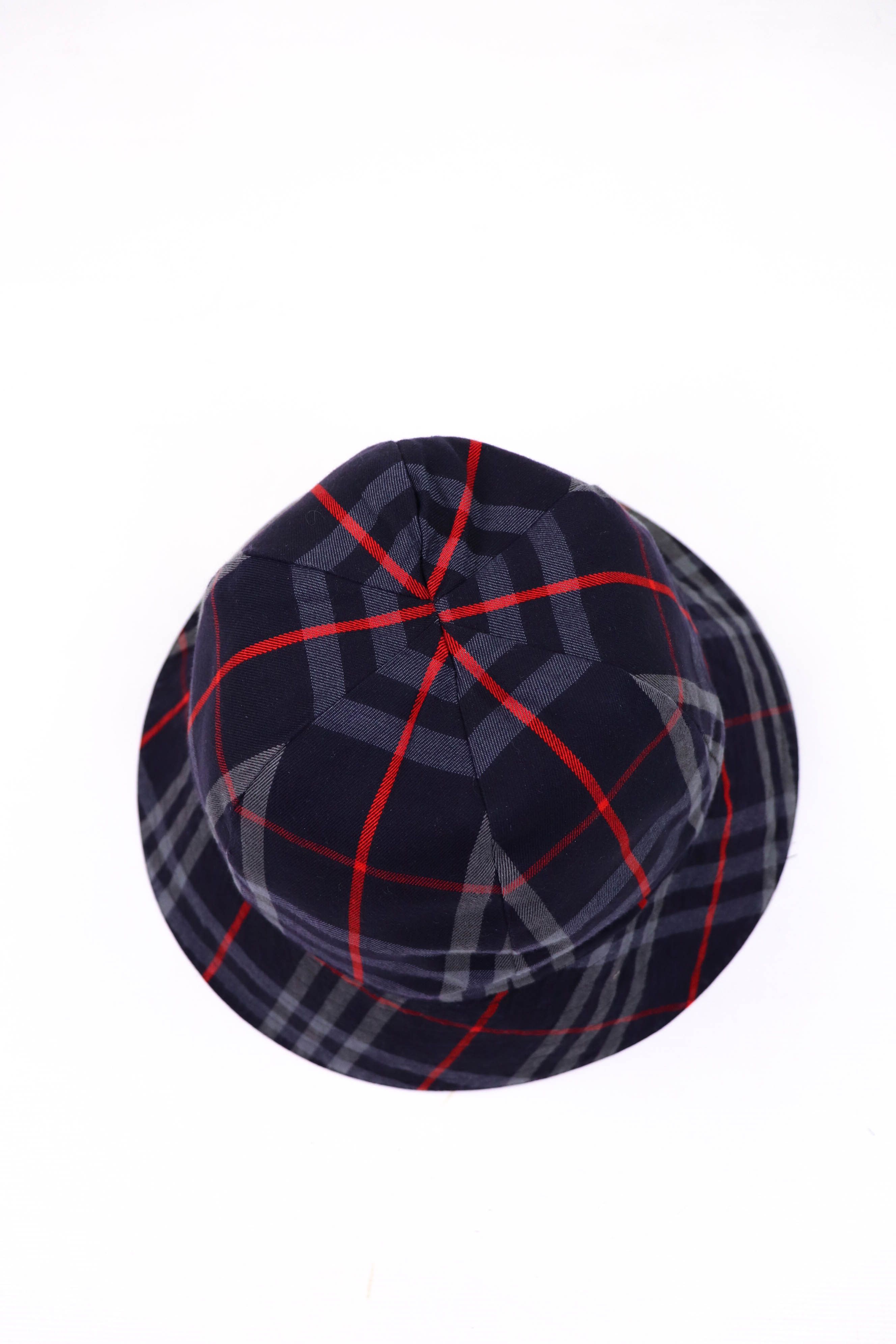 Burberry Burberrys Vintage Blue Nova Check Reversible Bucket Hat Size ONE SIZE - 5 Thumbnail