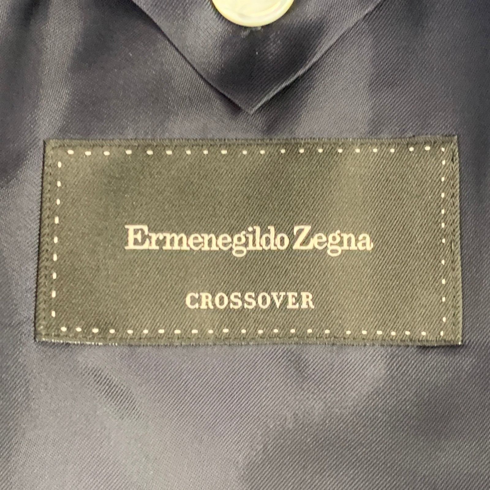 Ermenegildo Zegna Size 48 Regular Blue Navy Plaid Notch Lapel Sport Coat Size 48R - 6 Thumbnail