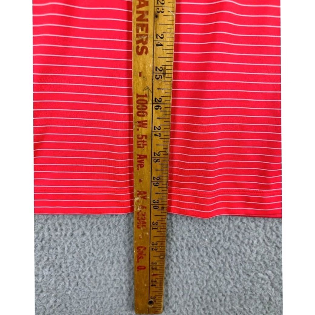 Nike Nike Golf Shirt Polo Men L Red Striped Tour Performance Dri-Fit Stretch Flex Size US L / EU 52-54 / 3 - 7 Thumbnail