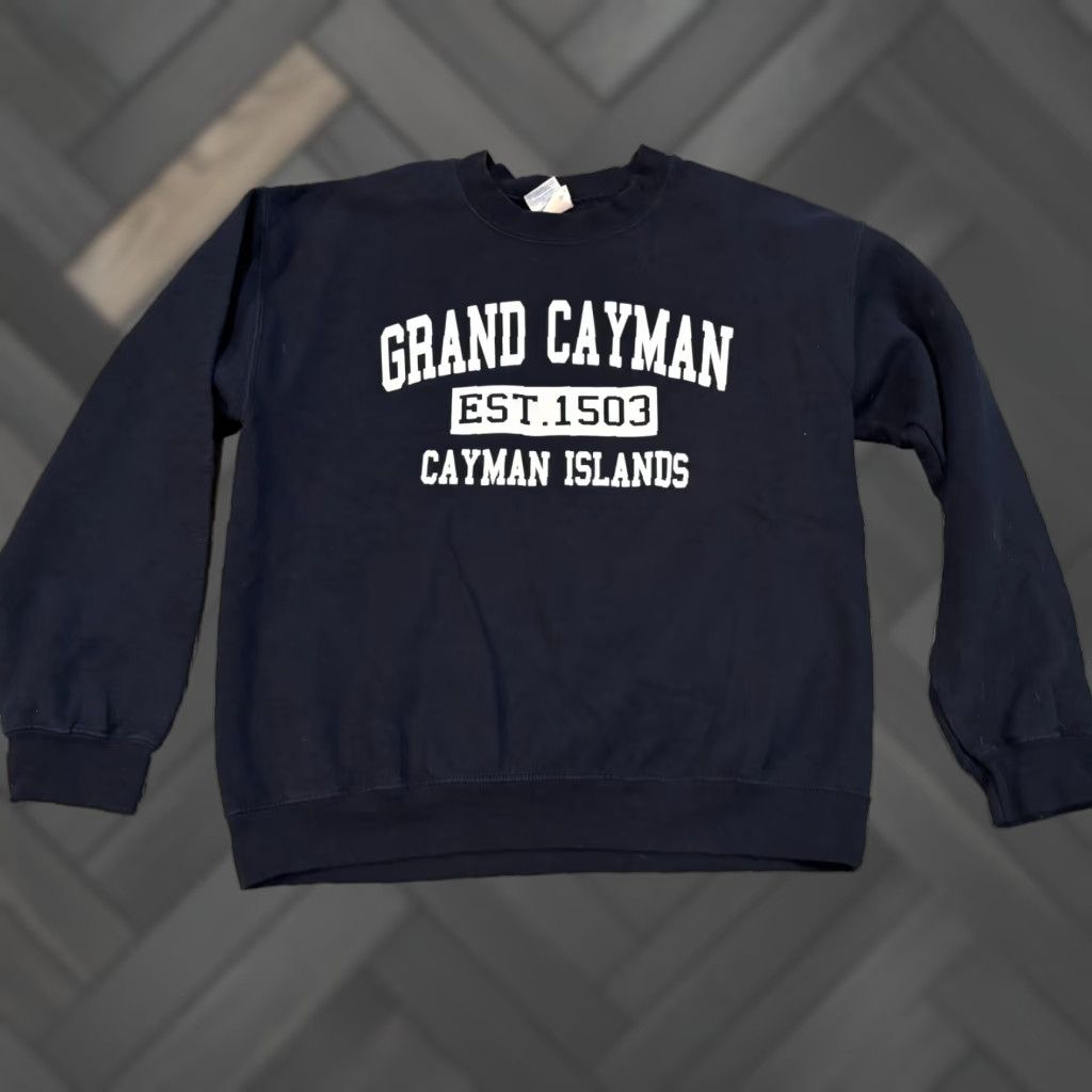 Gildan Gildan Sweatshirt Mens Medium Navy Blue Crew Neck Pullover L/S Size US M / EU 48-50 / 2 - 1 Thumbnail