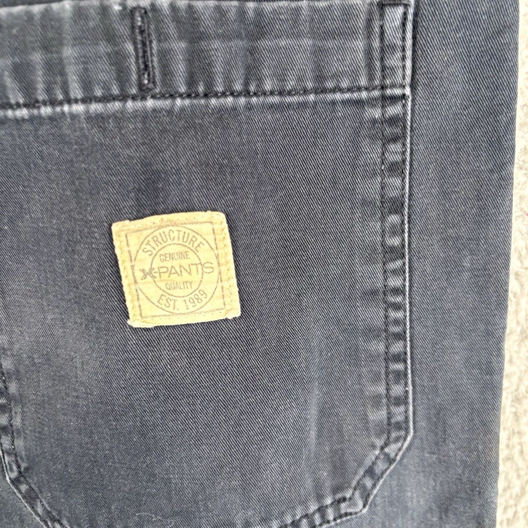 Vintage VINTAGE Structure Pants Mens L Blue Drawstring Baggy Cargo Pockets Skater Y2K Size US 31 - 5 Thumbnail