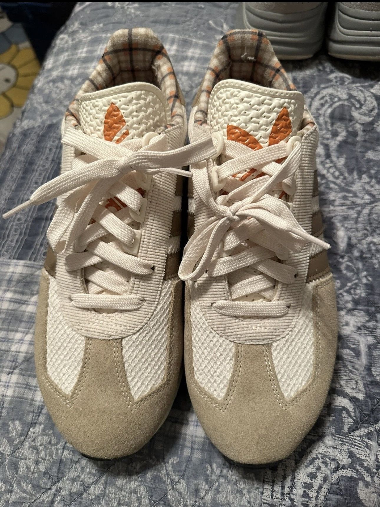 Adidas Adidas Trainers size 10. Cream/orange Size US 10 / EU 43 - 1 Thumbnail