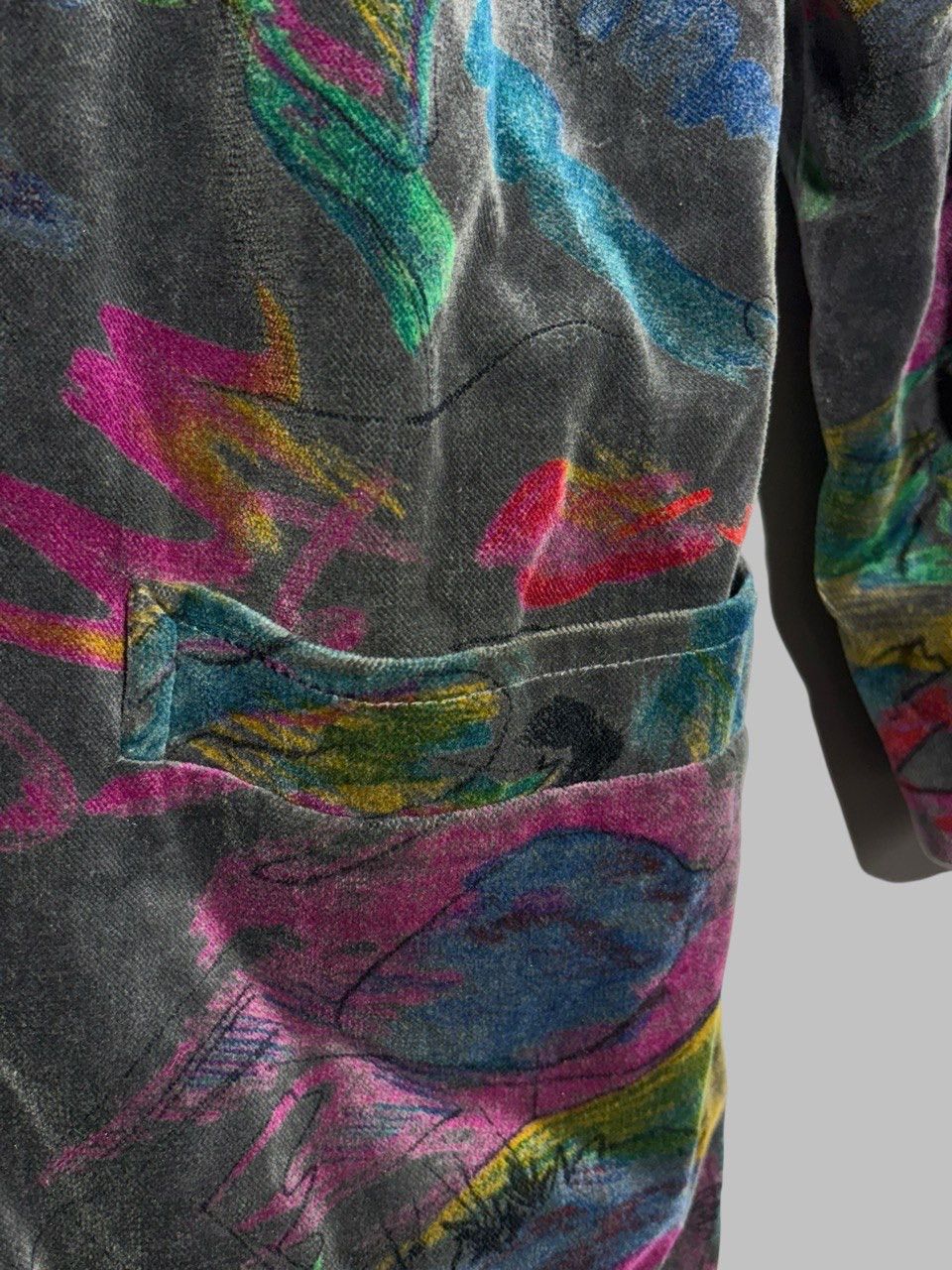 Escada Escada By Margaretha Ley 2-Breasted Abstract AOP Velour Coat Size M / US 6-8 / IT 42-44 - 9 Thumbnail