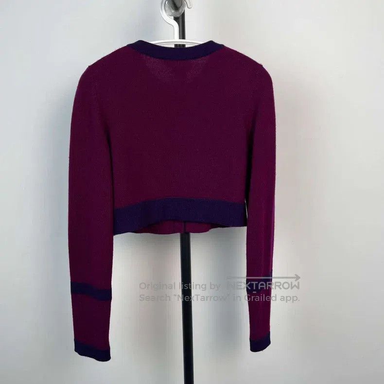 Chanel Chanel 23B Purple Cashmere Cardigan coat Size XXS / US 00 / IT 34 - 2 Thumbnail