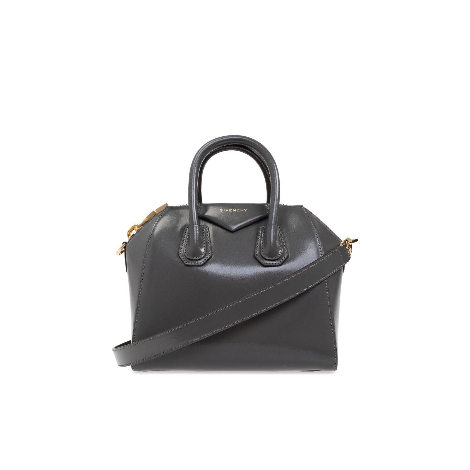 Givenchy GIVENCHY Mini Antigona Gray Leather Handbag New And Authenti Size ONE SIZE - 1 Thumbnail