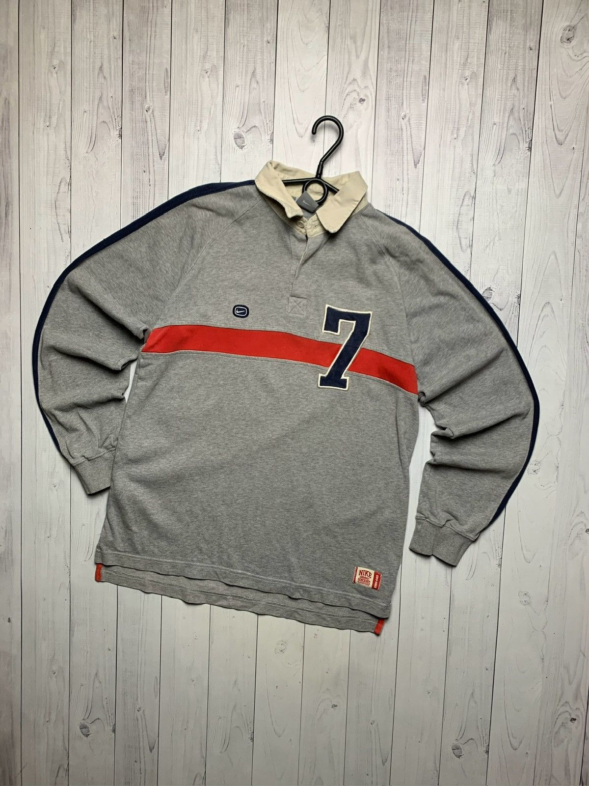 Nike × Vintage Vintage Nike Rugby jersey size M big logo 7 Size US M / EU 48-50 / 2 - 2 Thumbnail
