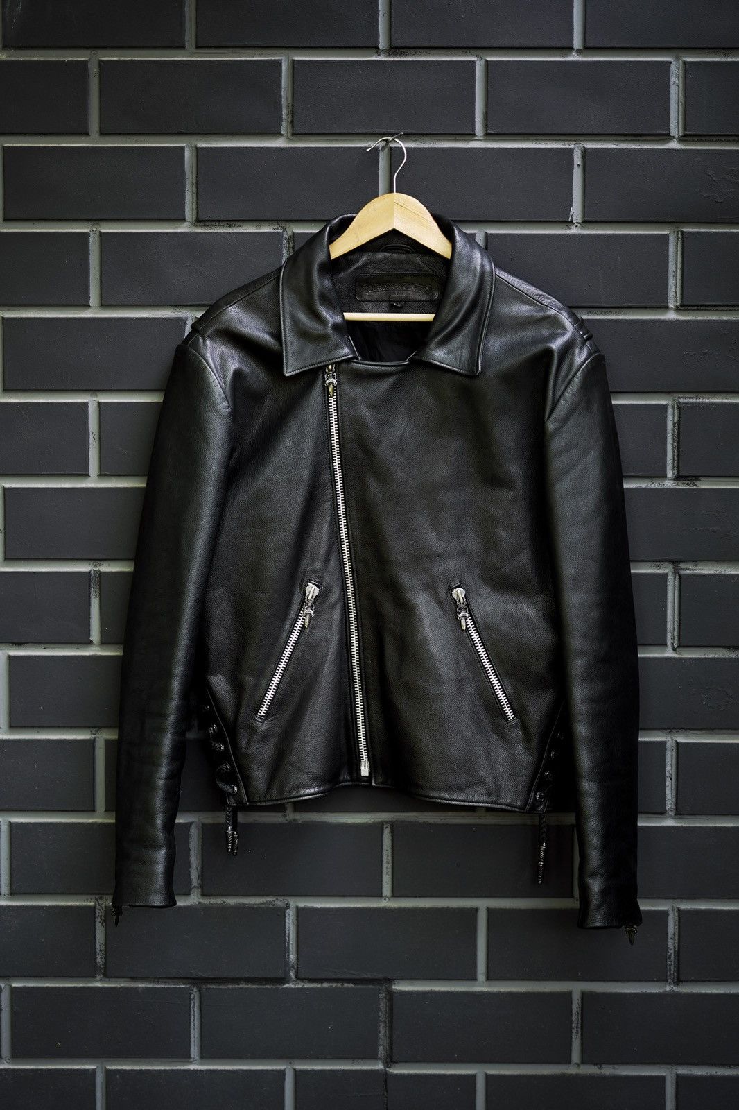 Chrome Hearts Chrome Hearts Leather Filigree Cross Motorcycle Jacket Size US XL / EU 56 / 4 - 2 Thumbnail