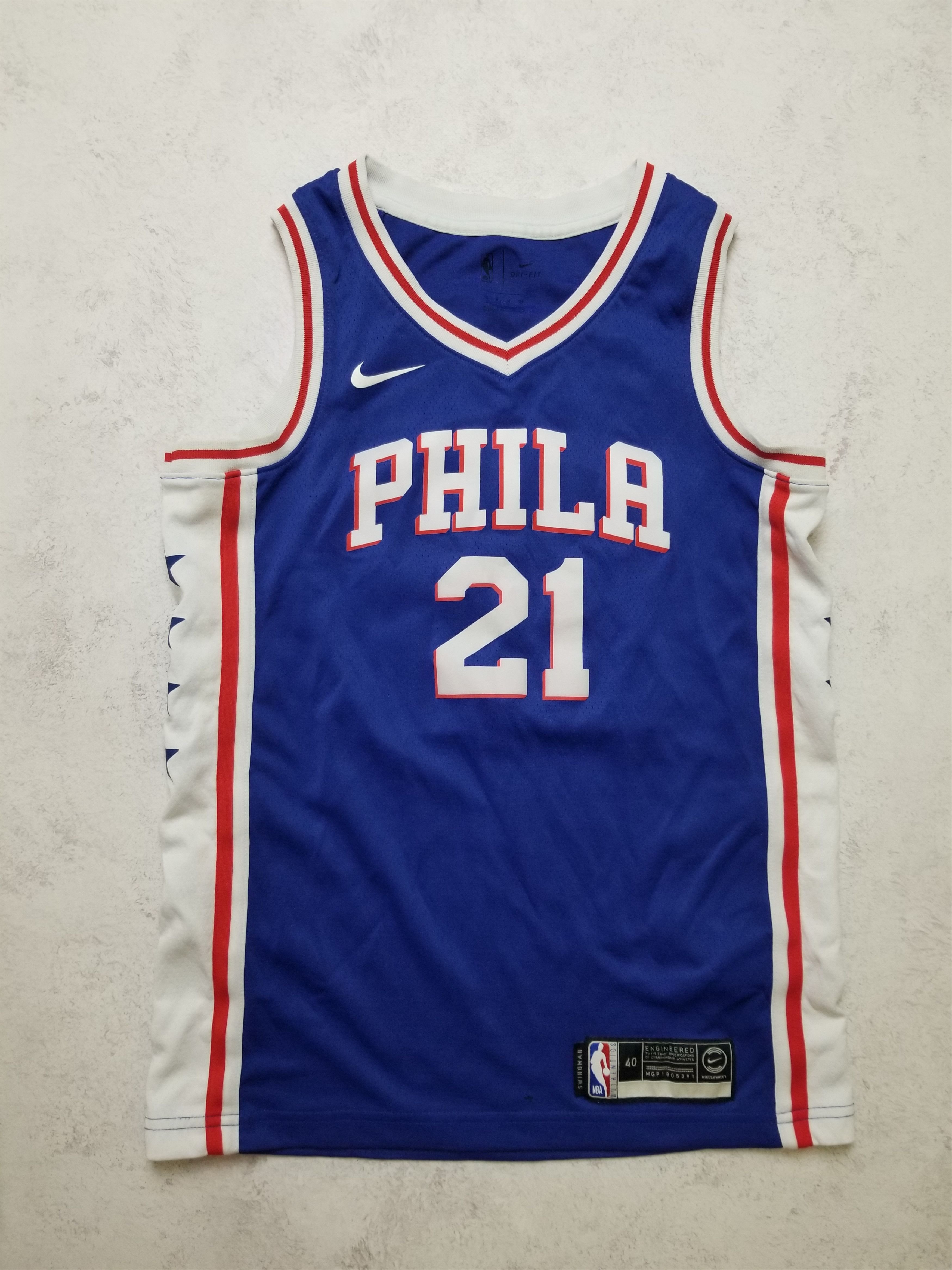 Nike Nike Philadelphia 76ers #21 Joel Embiid Basketball Jersey Size US S / EU 44-46 / 1 - 1 Thumbnail