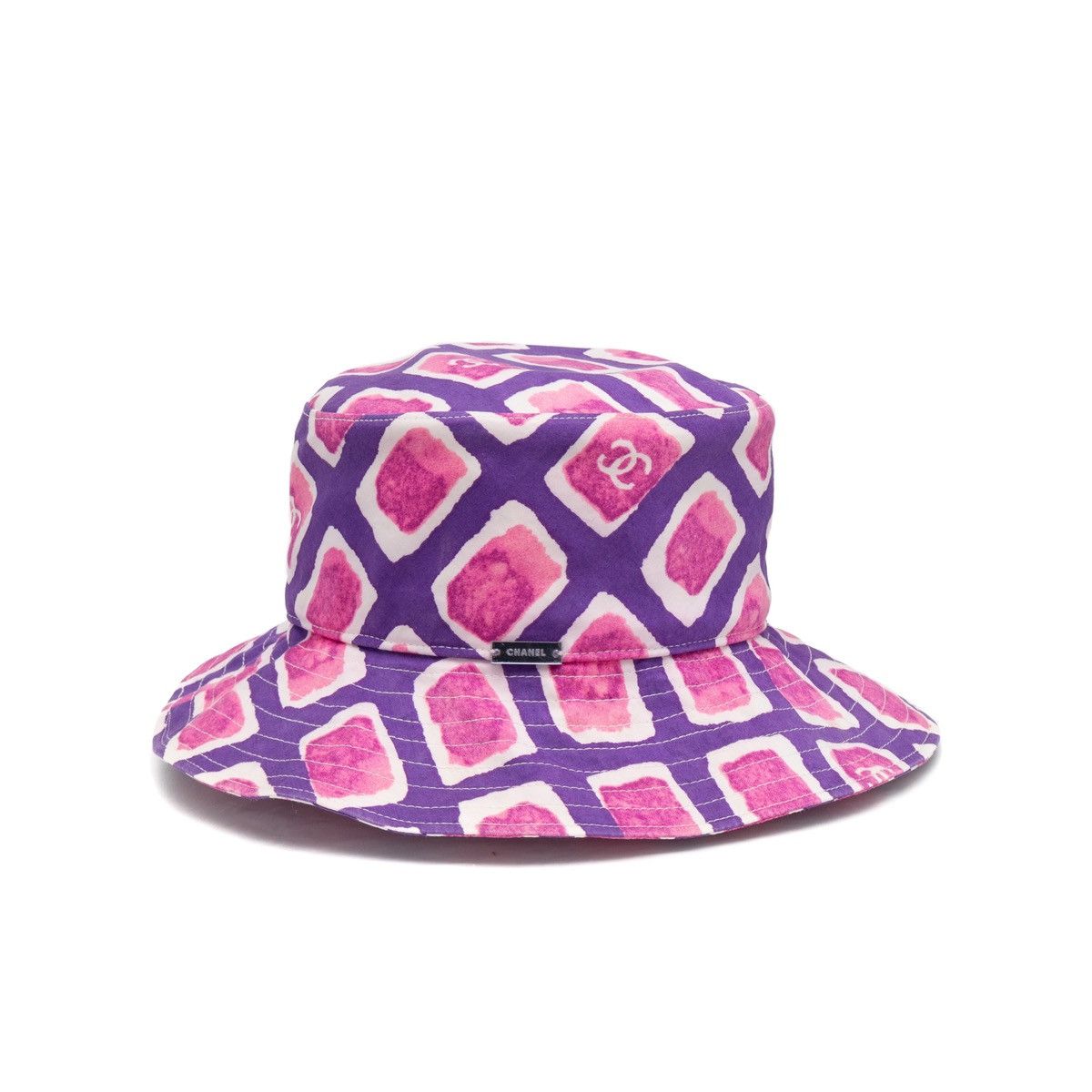 Chanel CHANEL Y2K CC Logo Multicolor Abstract-Print Bucket Hat 57 Size ONE SIZE - 1 Thumbnail