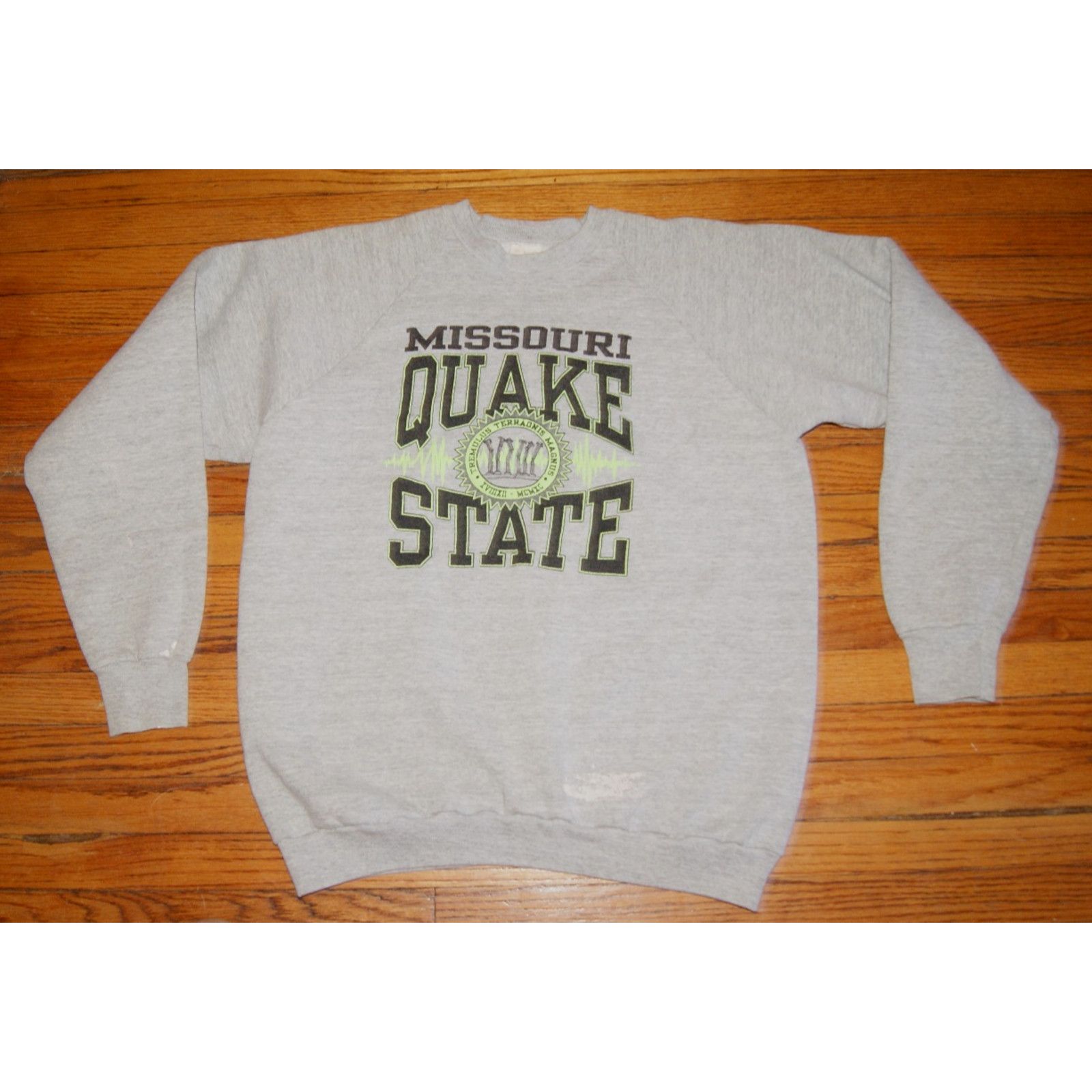 Fruit Of The Loom VTG MISSOURI STATE XL Sweatshirt Earthquake Madrid Fault Size US XL / EU 56 / 4 - 2 Thumbnail