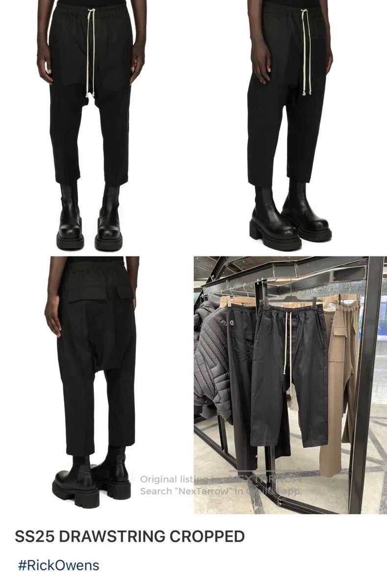 Rick Owens Rick Owens Men's Cropped Pants M. Size US 29 - 3 Thumbnail