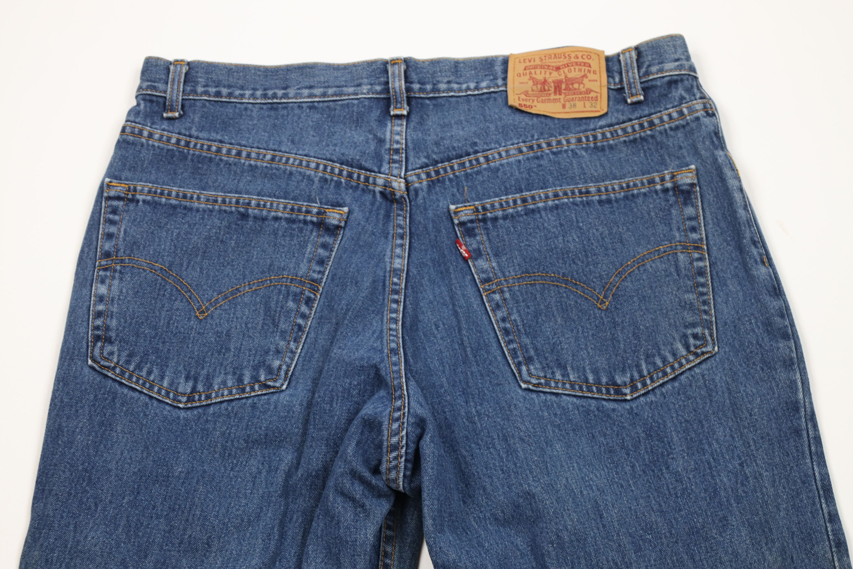 Levi's Vintage Y2K 2002 Levis 550 Relaxed Fit Denim Jeans Blue Size US 38 / EU 54 - 11 Thumbnail