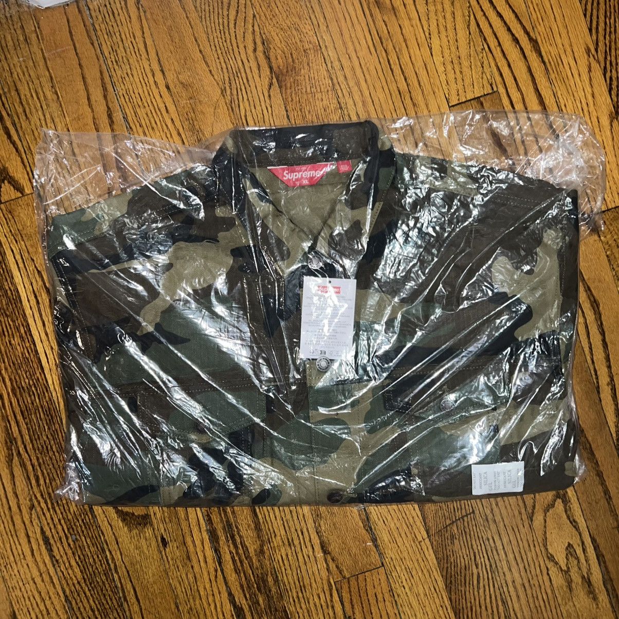 Supreme Supreme Jacquard Logo Denim Trucker Camo Size: XL Size US XL / EU 56 / 4 - 3 Thumbnail