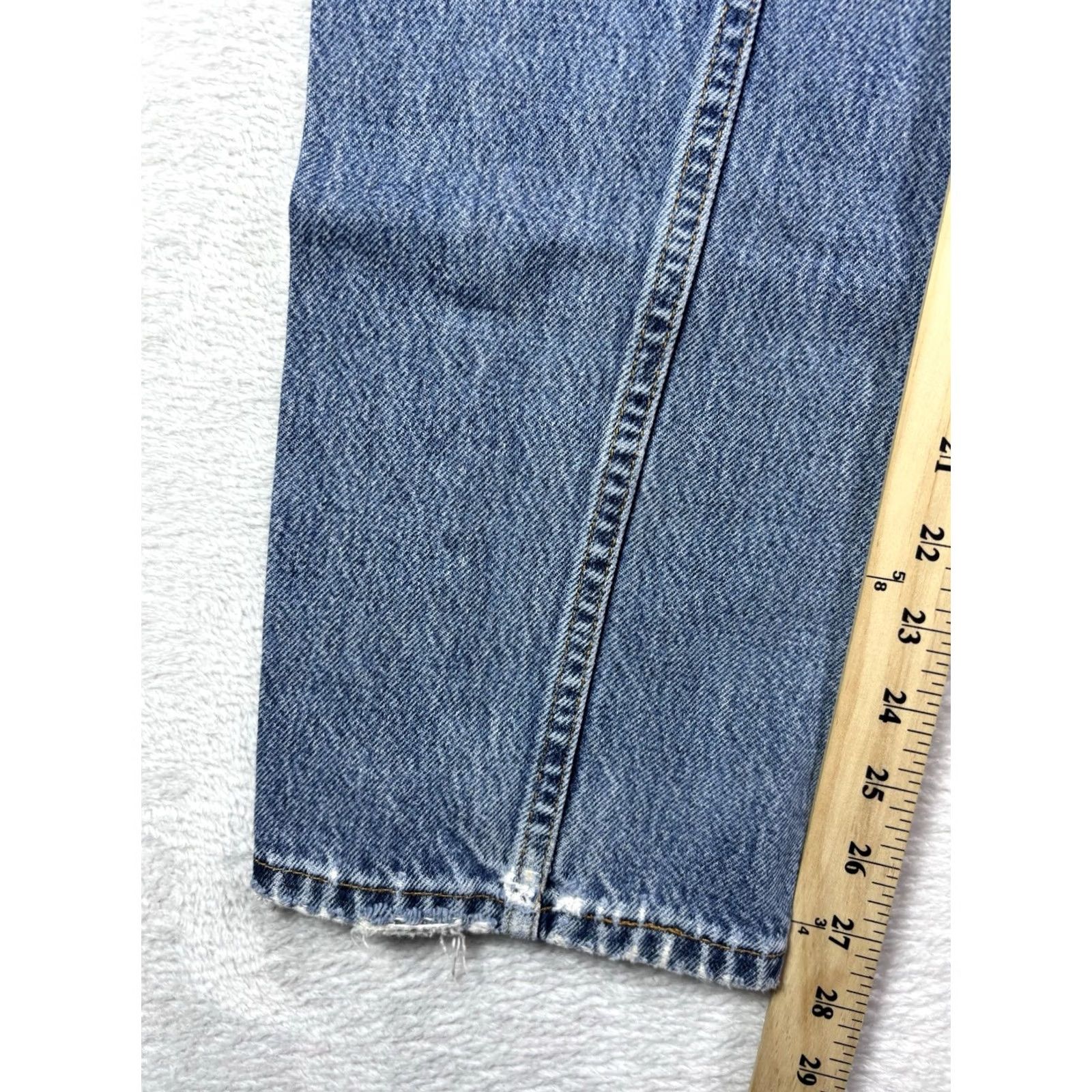 Levi's VINTAGE Levi's 512 Jeans Women Slim Fit Straight Leg Size 5 JR Distressed 5-Pocket Denim Blue Size 27" / US 4 / IT 40 - 4 Thumbnail